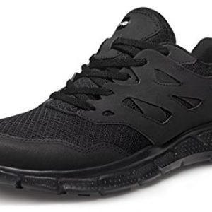 TSLA Mens Lightweight Sports Running Shoes, Groove Mesh(x710) - Blackout, 10.5
