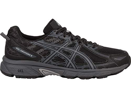 ASICS Mens Gel-Venture 6 Running Shoe, Black/Phantom/Mid Grey, 11 4E US